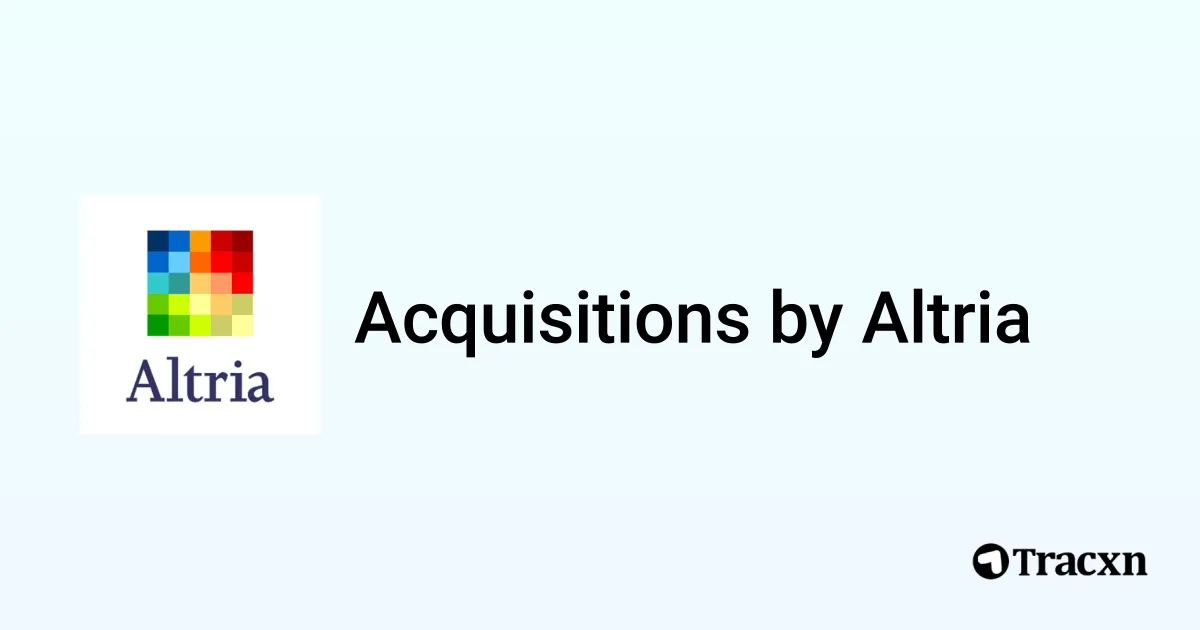 List of 7 Acquisitions by Altria (Jan 2026) - Tracxn