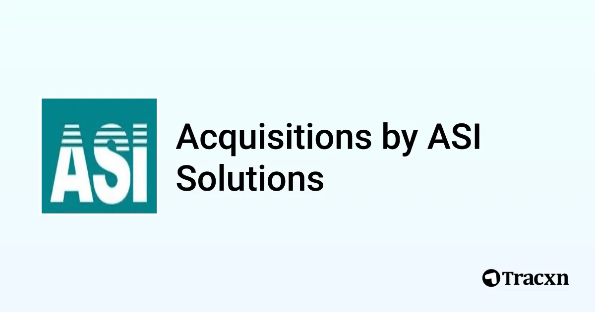 List of 4 Acquisitions by ASI Solutions (Jan 2026) - Tracxn