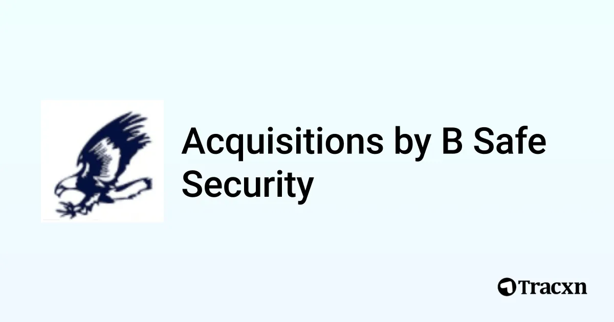 List of 8 Acquisitions by B Safe Security (Sep 2025) - Tracxn