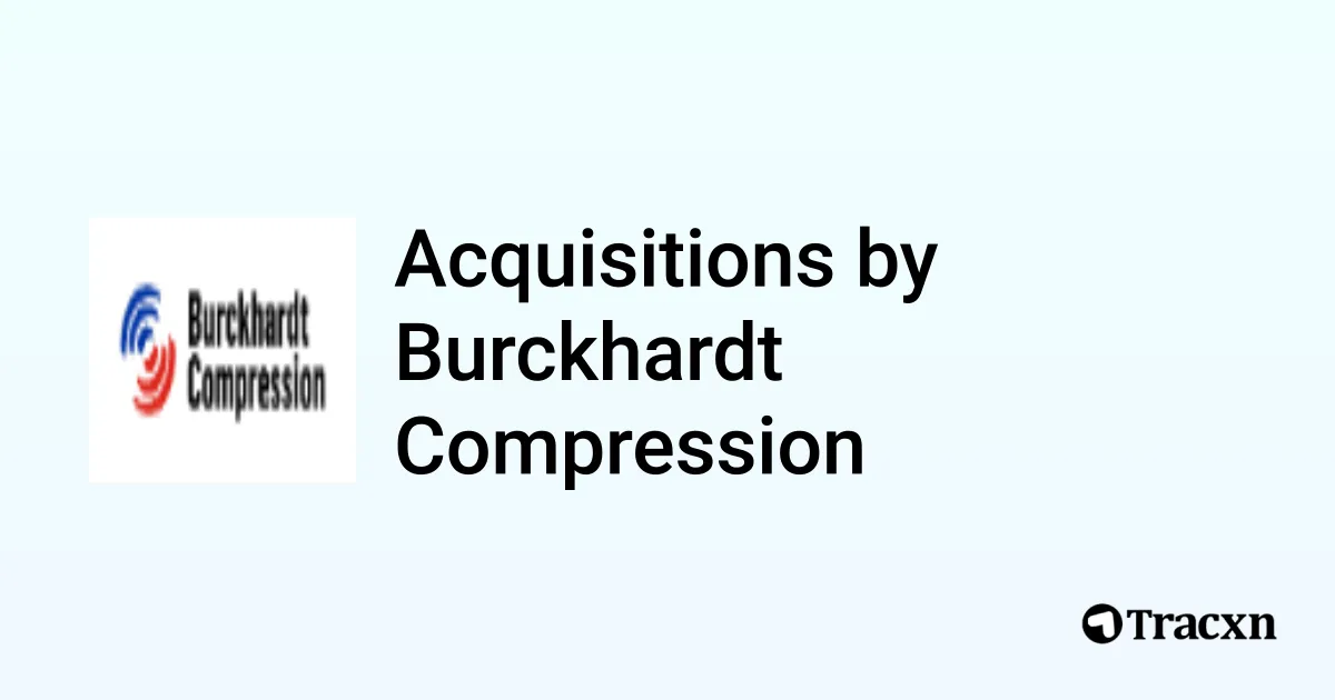 List of 3 Acquisitions by Burckhardt Compression (Jan 2026) - Tracxn