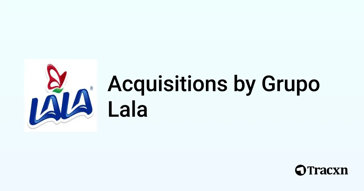 Lala Jan R List of 4 Acquisitions by Grupo Lala (Jan 2026) - Tracxn