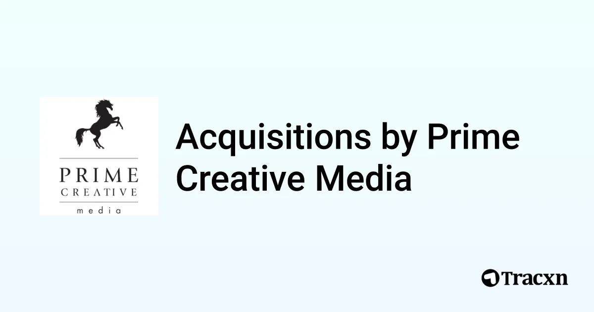 List of 3 Acquisitions by Prime Creative Media (Oct 2025) - Tracxn