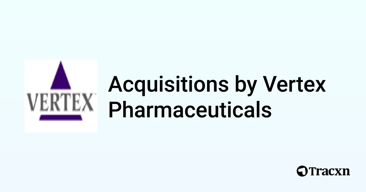 List of 4 Acquisitions by Vertex Pharmaceuticals (Jan 2026) - Tracxn