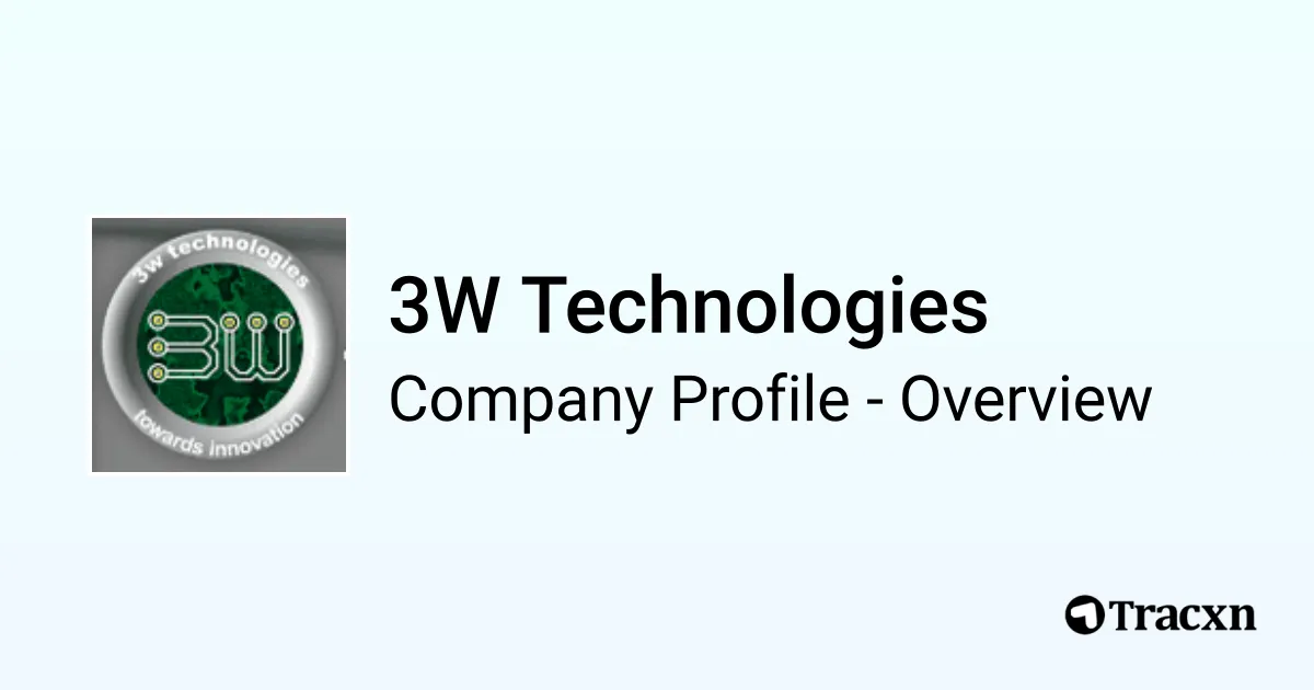 3wh Llc 3W Technologies - 2026 Company Profile, Competitors & Financials - Tracxn