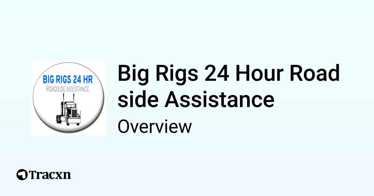 Big Rigs 24 Hour Roadside Assistance Company Profile Tracxn