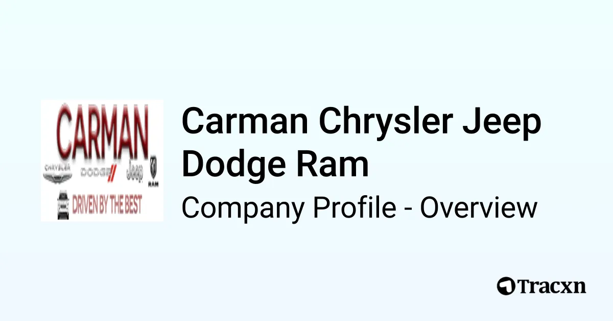 Carman Chrysler Jeep Dodge Ram Company Profile Tracxn