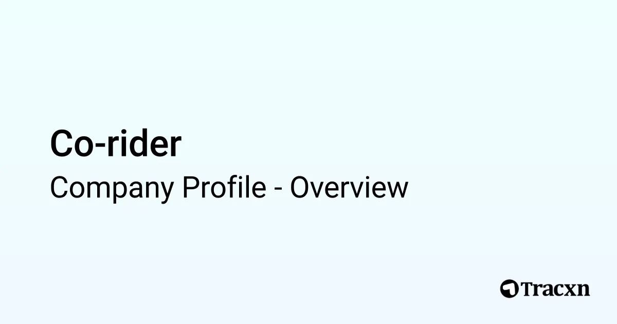 Co-rider - 2026 Company Profile & Competitors - Tracxn