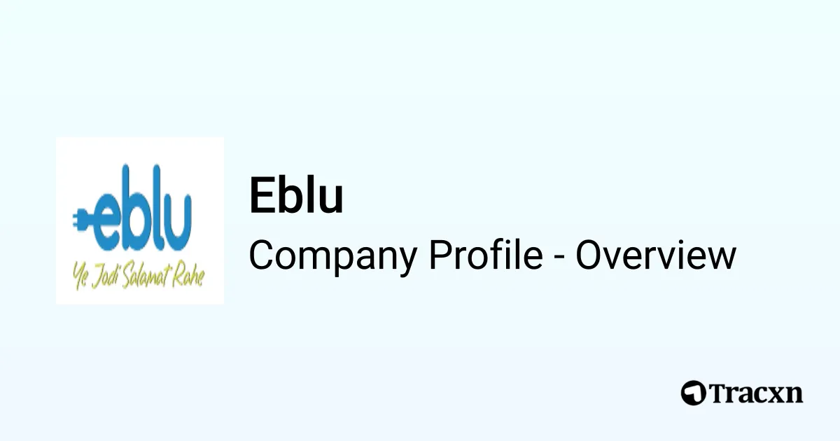Eblu - 2026 Company Profile, Team, Competitors & Financials - Tracxn