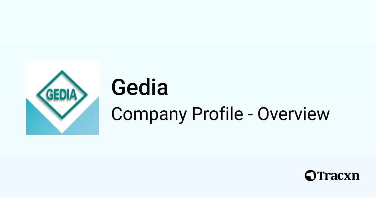 Gedia Gedia - 2026 Company Profile, Funding, Competitors & Financials - Tracxn