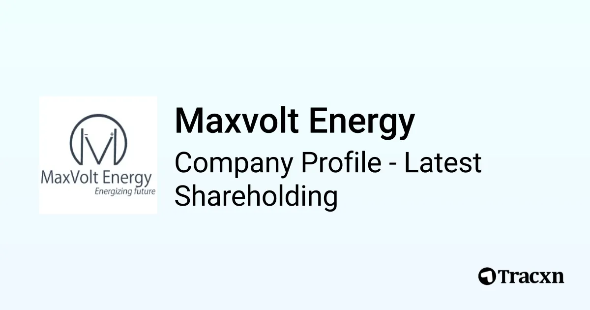 Maxvolt Energy - 2025 Latest Shareholding - Tracxn