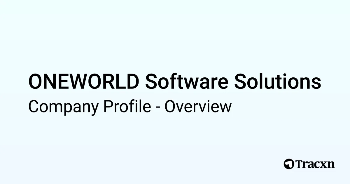 ONEWORLD Software Solutions - 2026 Company Profile, Funding ...