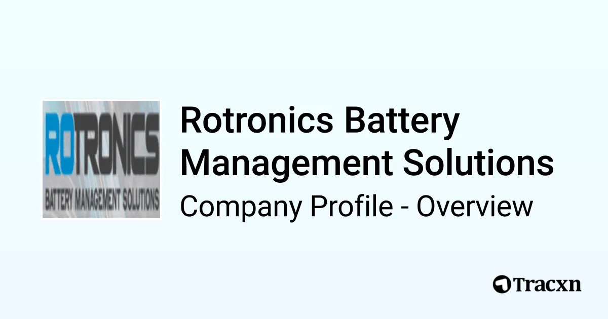 Rotronics Battery Management Solutions - 2026 Company Profile, Funding ...