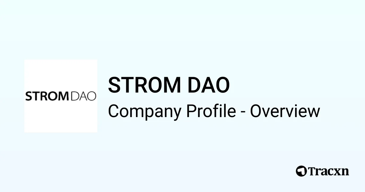 Ocvi STROM DAO - 2026 Company Profile, Team, Funding, Competitors ...