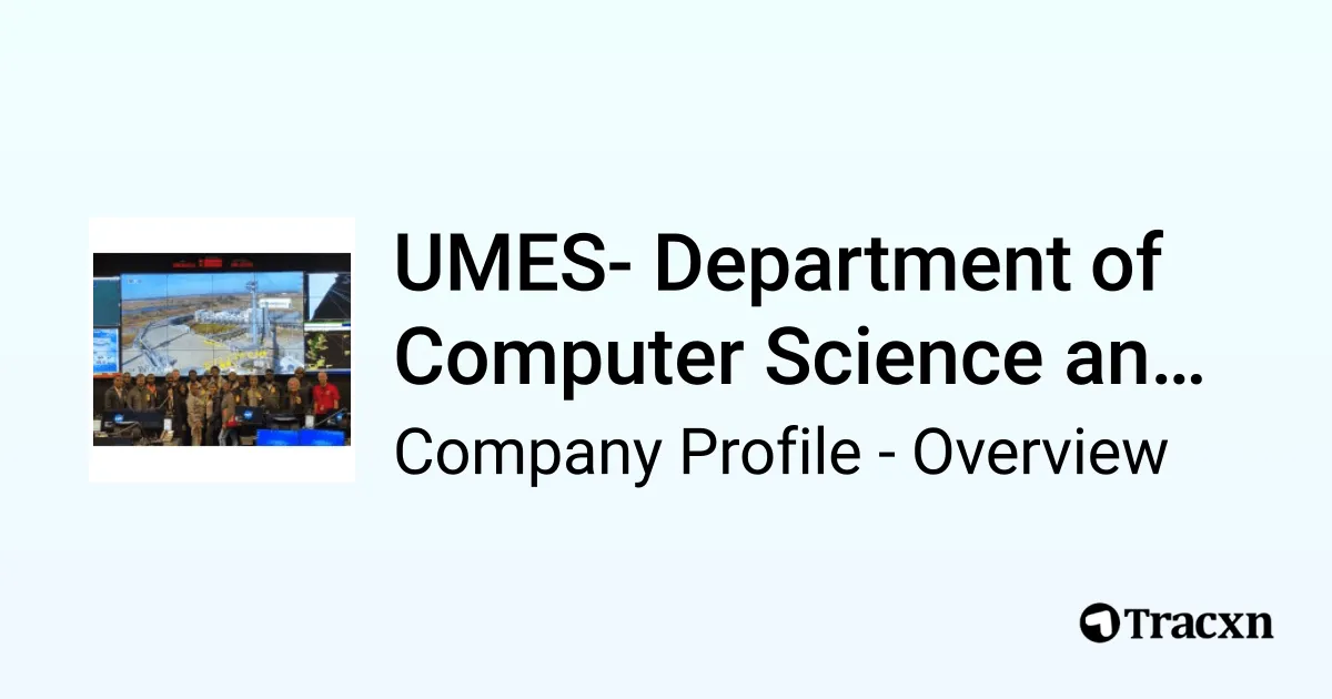 UMES- Department of Computer Science and Engineering Technology - 2026 ...