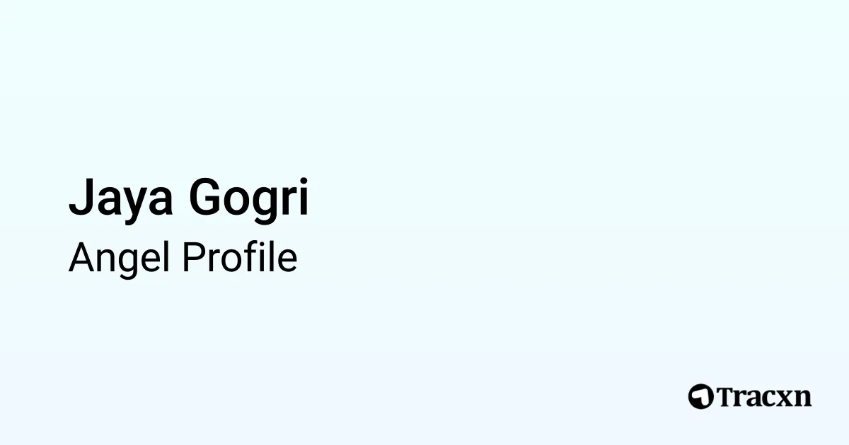 Jaya Gogri - 2025 Portfolio - Tracxn