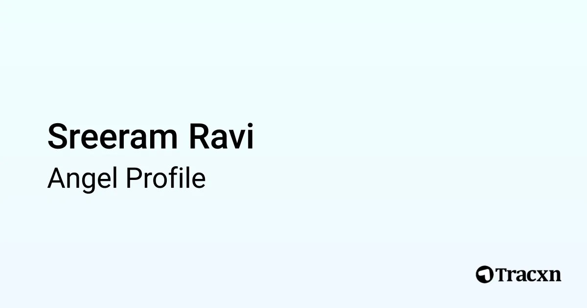 Sleem Ravi Sreeram Ravi - 2026 Portfolio - Tracxn