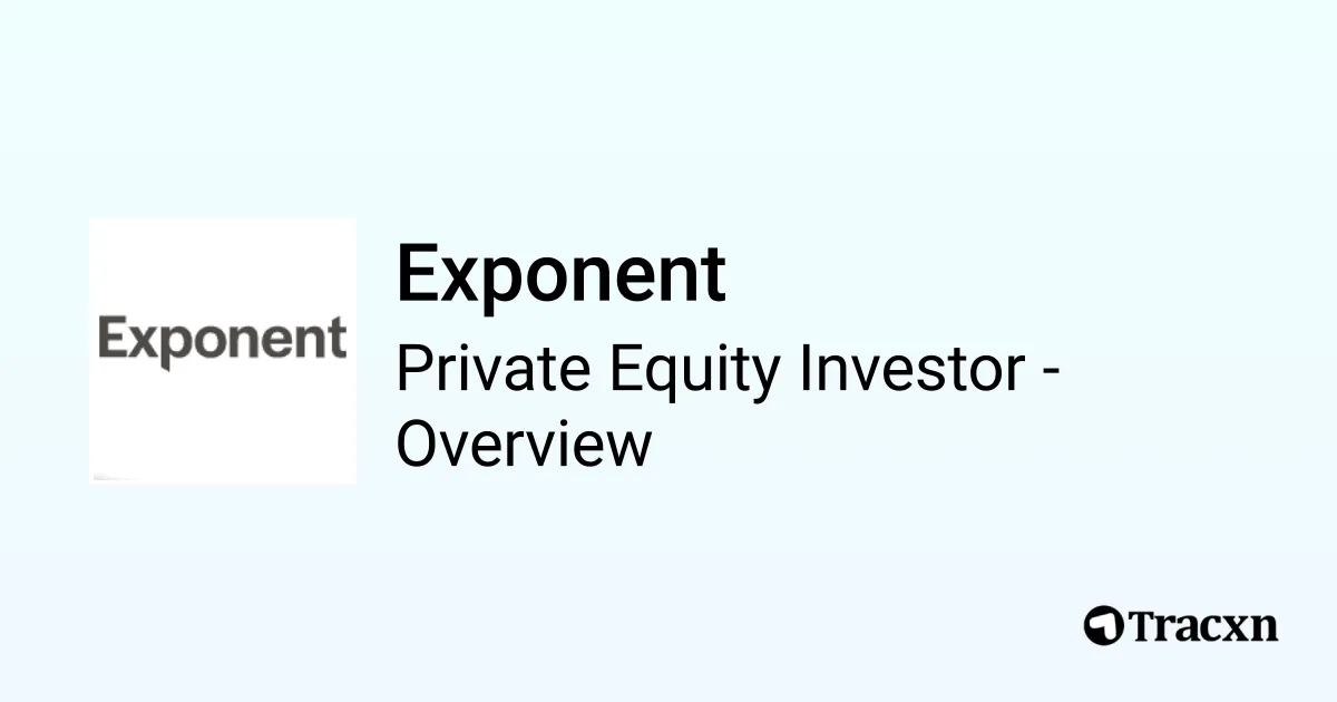 Exponent - 2026 Investor Profile, Portfolio, Team & Exits - Tracxn