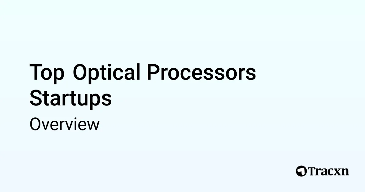 Optical Processors - 2025 Market & Investments Trends - Tracxn